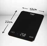 Кухонні ваги Adler AD 3177 black, 10 кг, заряджаються через USB, фото 7
