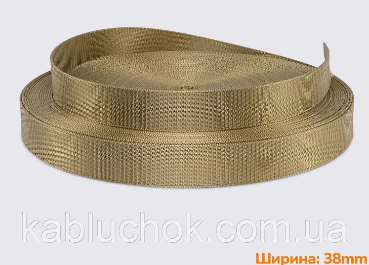 Стропа Кайот 38мм для сумок рюкзаків та ременів Олива, фото 1