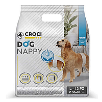 Підгузник-пов'язка для псів Dog Nappy Croci обхват 50-60см, розмір L, 12 шт