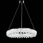 Світлодіодна підвісна кришталева люстра кільця колір каркасу хром VL-L44149/500/1 LED CH, фото 3