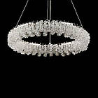 Світлодіодна підвісна кришталева люстра кільця колір каркасу хром VL-L44149/500/1 LED CH, фото 5
