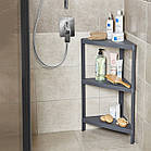 Поличка-органайзер кутова на 3 яруси, чорна DP-140, фото 3