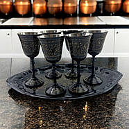 Набір бронзових чарок з підносом (6 шт.) (н-р 6шт/75 мл), фото 6