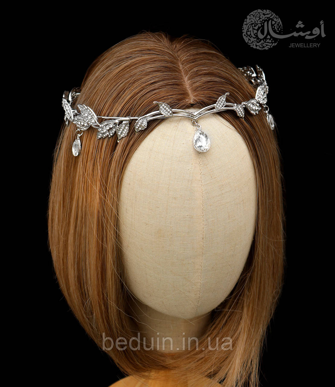 Ельфійський вінок діадема на голову "Anorsel" для фотосесії — срібляста Aushal Jewellery
