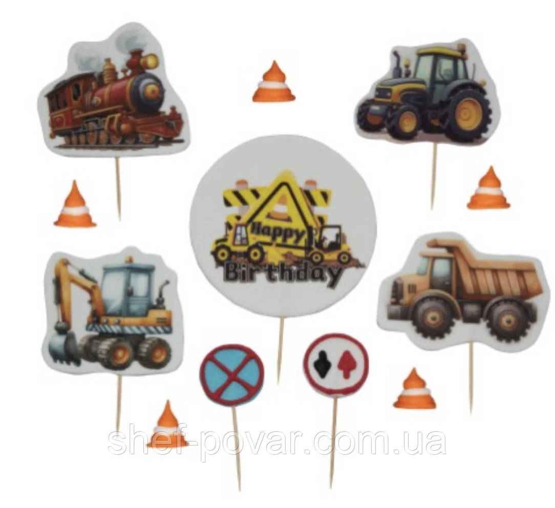 Набір «Транспорт» кондитерська прикраса, фото 1