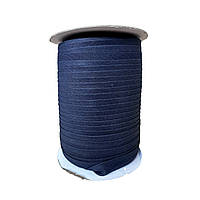 Коса-бейка трикотажна загнута 15 мм темно-синій