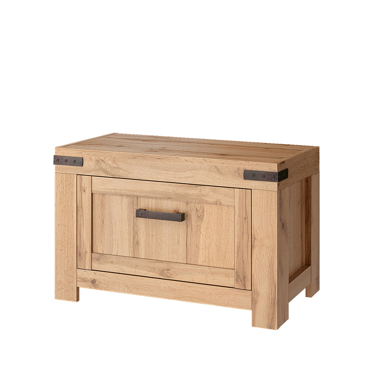 Стильна закрита тумба для взуття 80 см в передпокій коридор ЛДСП Мортіз Мебель Сервіс дуб вотан