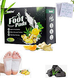 Імбирний пластир на стопи ніг Детокс 30 шт (15пар) з бамбуковим оцтом