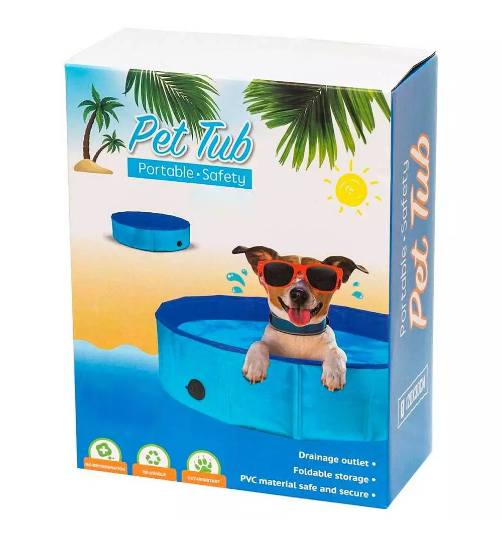 Складний басейн для собак та домашніх тварин Papillon розмір L Ø 120 x 30 см