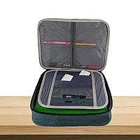 Органайзер для документів 36*27*11 см, місткий, Зелений