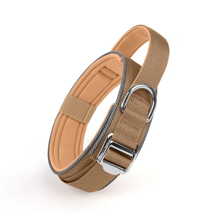 Нашийник для собак Fanxing Pet, з ручкою світловідбиваючий для середніх і великих порід, Коричневий, фото 1