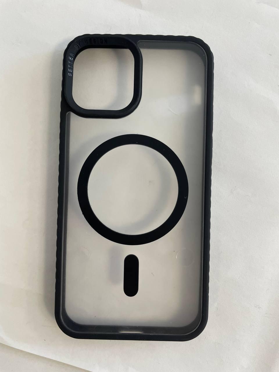 Накладка "Magnetic Ribbed" Iphone 12/12 Pro Black, фото 1