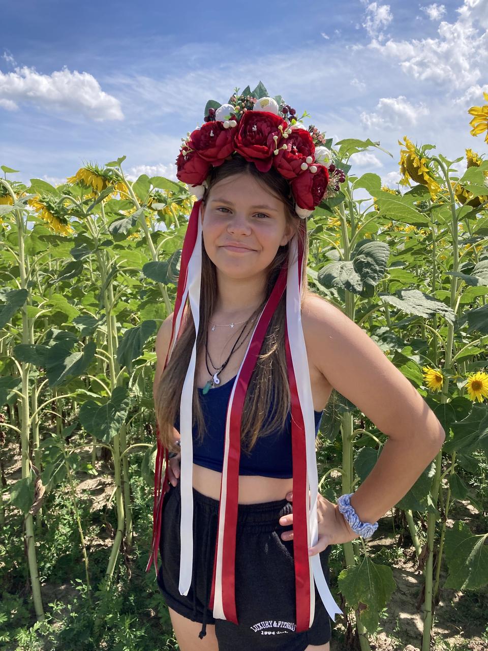 "Квіткова стихія" — розкішний віночок з півоній, фото 1