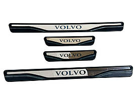 Накладки на пороги VOLVO V90 (хром-пласт) TAN24