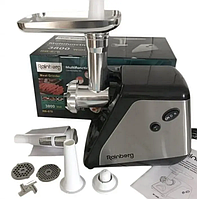 Побутова м'ясорубка Rainberg RB-676 3000 Вт якісна м'ясорубка з ножами насадками для фаршу та кебе