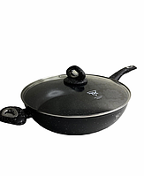 Сотейник кухонний Top Kitchen 32 см сковорода-сотейник з антипригарним мармуровим покриттям і кришкою