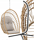 Підвісне крісло-кокон з складаним кошиком Garden Line ERIS Коричневий FAT0923, фото 2