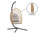 Підвісне крісло-кокон з складаним кошиком Garden Line ERIS Коричневий FAT0923, фото 3