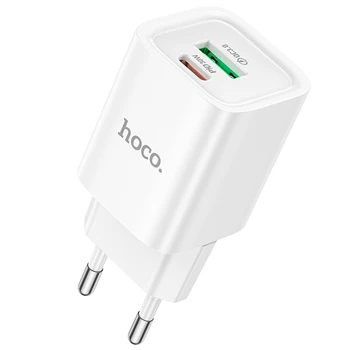 Мережевий зарядний пристрій Hoco C149А (USB/USB-C/PD30W/QC3.0)- білий