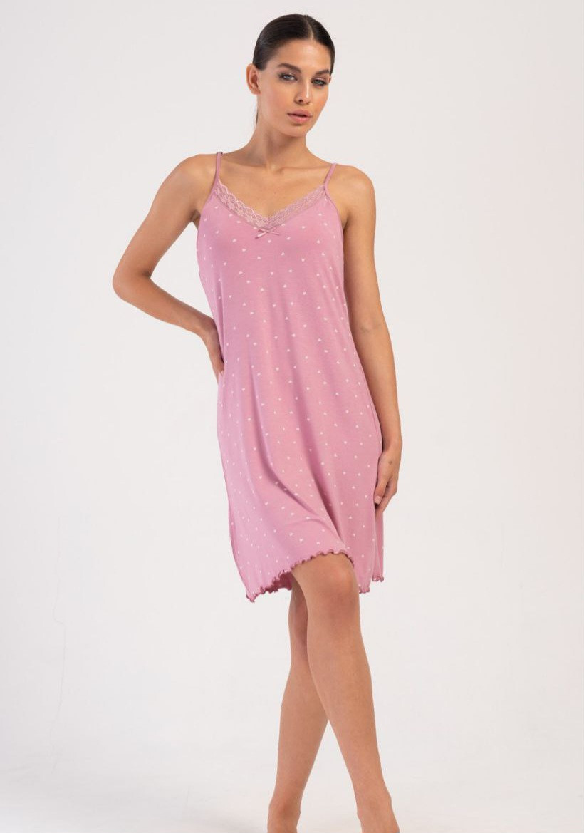 Нічна сорочка на бретелях великих розмірів. Vienetta, фото 1