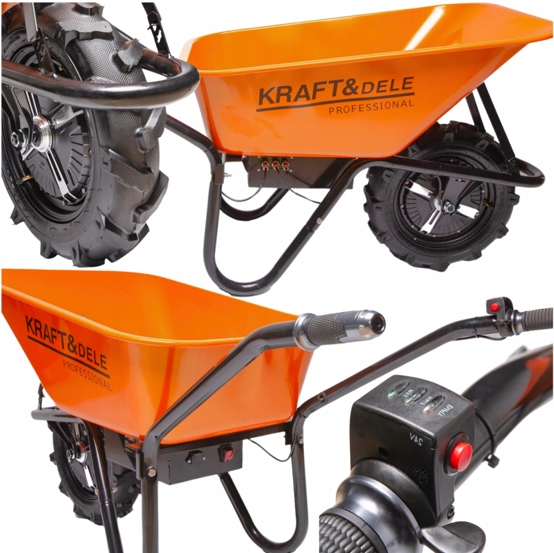 Акумуляторна будівельна тачка Kraft&Dele KD3125, 550 Вт, вантажопідйомність 150 кг, фото 1