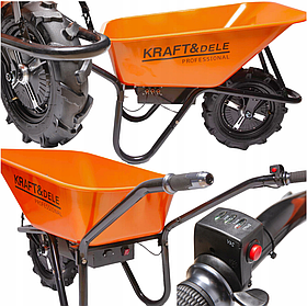 Акумуляторна будівельна тачка Kraft&Dele KD3125, 550 Вт, вантажопідйомність 150 кг