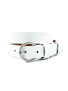 Жіночий шкіряний ремінь 2,3 х 100-115 см Weatro Білий, фото 2