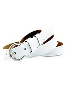 Жіночий шкіряний ремінь 2,3 х 100-115 см Weatro Білий, фото 3