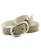 Жіночий шкіряний ремінь 2,8 х 100-115 см Weatro Оливковий, фото 2