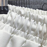 Жіночі трикотажні шорти кльош на резинці розміру L білі, фото 4