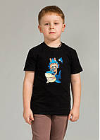 Футболка дитяча Мальта чорна Labubu 146 см. Чорний