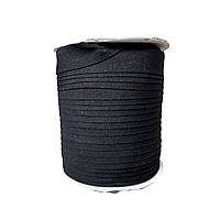 Коса-бейка трикотажна зігнута 20 мм чорний