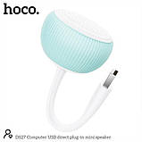 Колонка портативна Hoco Computer USB direct plug-in mini speaker DS27 |USB| White/Blue, фото 5