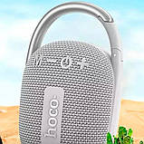 Колонка портативна Hoco HC17 Easy joy sports BT speaker |BT5.3, TWS, FM/TF/USB, 2h| Grey, фото 3