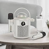 Колонка портативна HOCO BS59 Pearlescent BT speaker with 2 мікрофони |BT5.1, TWS/TF/AUX, 5h| Grey, фото 4