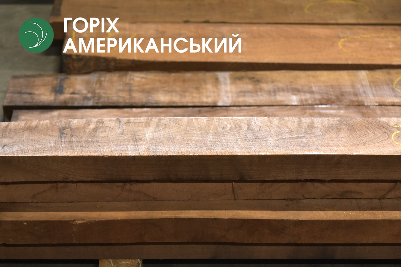 Дошка обрізна з горіха американського 52 мм, ґатунок екстра