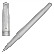 Ручка-ролер "Essential Metal Silver" корпус із хромованої латуні від німецького бренду Hugo Boss