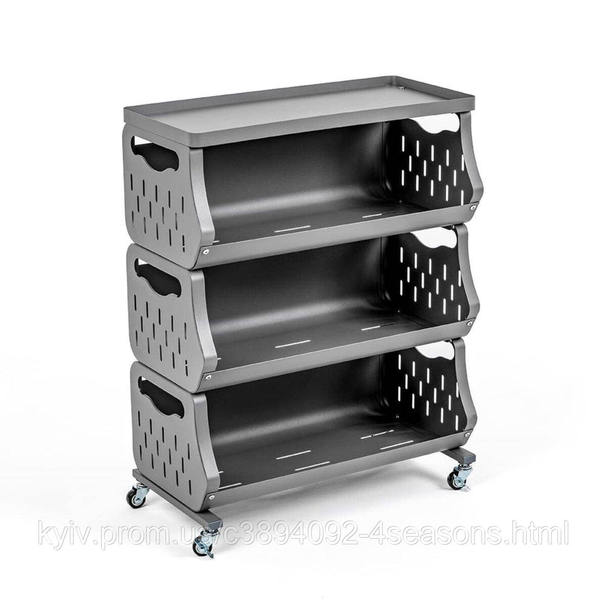 Стелаж універсальний для зберігання триярусний 60*30*77см SW-00002259, фото 1