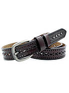 Жіночий шкіряний ремінь 2,8 х 100-115 см Weatro Темно-коричневий, фото 3