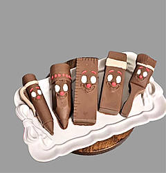 Силіконовий молд для шоколаду, зефіру та ін ʼБАТОНЧИКИ - школа"