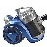 Вакуумний контейнерний пилосос циклонного типу Hoffmans HM-8801 Пилосос без мішка 1800W для сухого прибирання Синій, фото 2