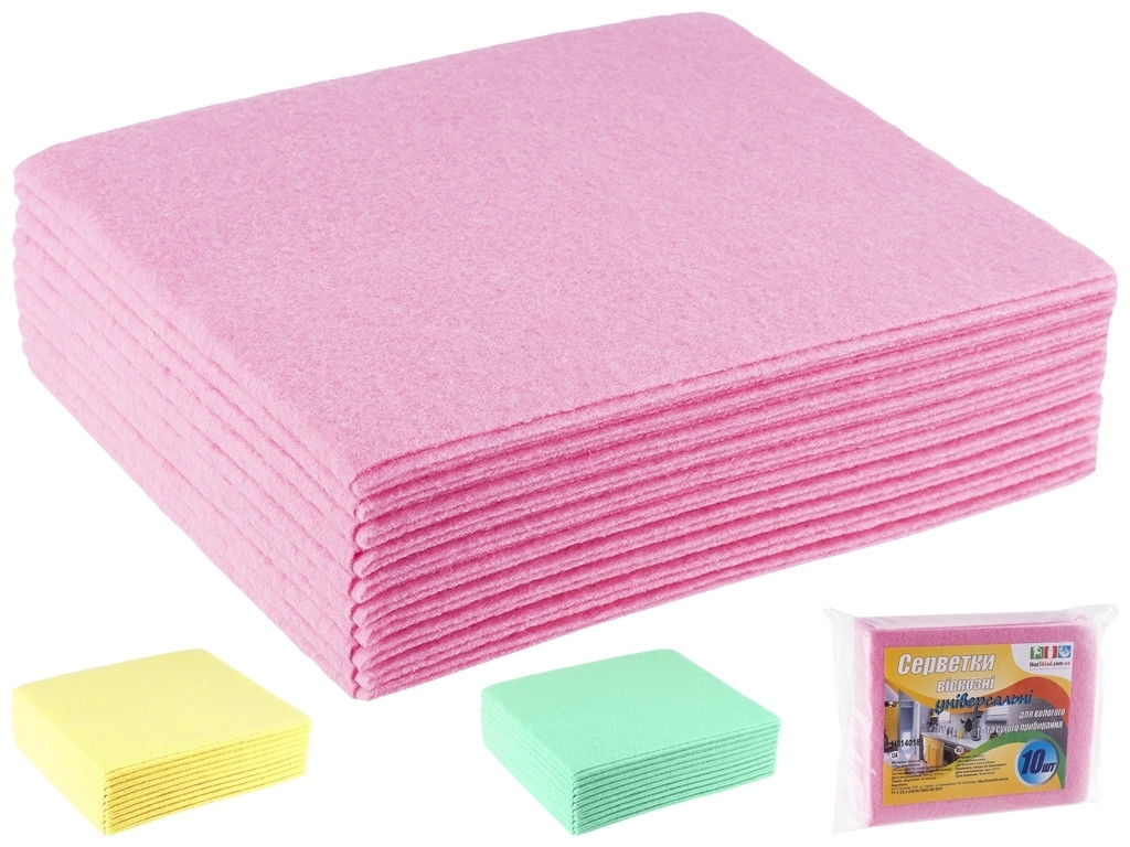 Серветки універсальні віскозні Бонус 30*35 см 10 шт, фото 1