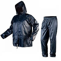 Дощовик синій з капюшоном екіпірування на рибалку полювання прогулянку похід костюм пвх польша reis