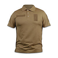 Якісна чоловіча тактична футболка поло Coolpass койот