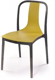 Стілець АКЛАС Рістретто PL Жовтий - пластиковий, для дому/кафе, садовий, сучасний стиль, 100 кг