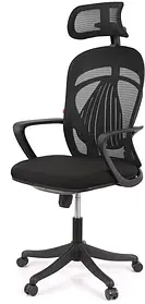 Крісло офісне АКЛАС Тревізо BL Tilt (UK-809A) чорне: сітка, ергономіка, регулювання