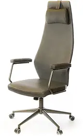 Крісло офісне АКЛАС Ронін CH TILT темно-сіре: ергономічне, для керівника, до 120 кг