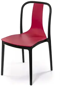 Стілець АКЛАС Рістретто PL Червоний пластиковий для дому/кафе: ергономічний, 100 кг, мінімалізм