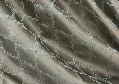 Шторна тканина жакард, колеція "SAPFIR". Колір сірий з бірюзовим. Код 1753ш