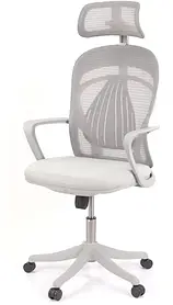 Офісне крісло АКЛАС Тревізо GR Tilt (UK-809A) сіре: сітка, хитання, ергономічне, до 120 кг